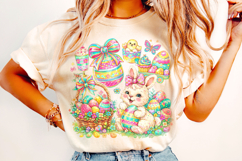 Bunny Easter PNG, Happy Easter PNG, Easter Egg PNG, Coquette Product Image 4