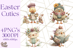 Whimsical Easter Animal Clipart, Printable PNG, Cute Bunny Product Image 1