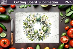Easter Cutting Board | Easter Wreath Eggs Cutting Board Product Image 1