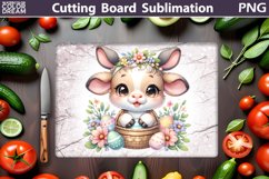 Easter Cutting Board | Easter Cow Cutting Board Product Image 1