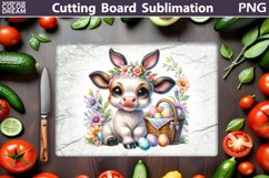 Easter Cutting Board | Easter Cow Cutting Board Product Image 1