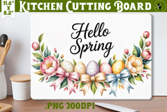 Coquette Easter Kitchen Cutting Board | Hello spring design Product Image 1