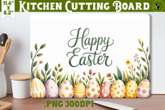 Coquette Easter Kitchen Cutting Board | Happy Easter design Product Image 1