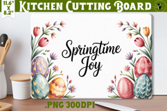 Coquette Easter Kitchen Cutting Board | Springtime Joy PNG Product Image 1