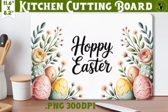 Coquette Easter Kitchen Cutting Board | Hoppy Easter PNG Product Image 1