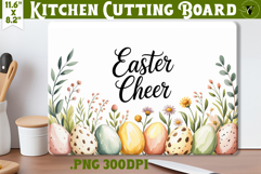 Coquette Easter Kitchen Cutting Board | Easter Cheer PNG Product Image 1