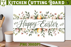 Coquette Easter Kitchen Cutting Board | Happy Easter PNG Product Image 1