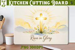 Christian Easter Kitchen Cutting Board | Risen in Glory Product Image 1