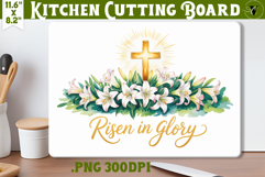 Christian Easter Kitchen Cutting Board | Risen in Glory Product Image 1