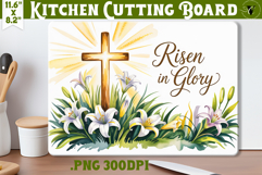 Christian Easter Kitchen Cutting Board | Risen in Glory Product Image 1