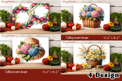Watercolor flowers tulips Cutting Board, Easter design Product Image 1