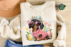 Easter Dachshund Sublimation PNG Product Image 3