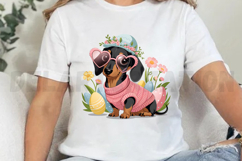Easter Dachshund Sublimation PNG Product Image 2