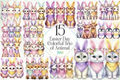 Easter Day Colorful Trio Of Animal Product Image 1
