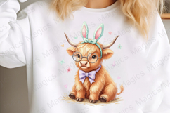 Easter Day Highland Cow PNG Product Image 2