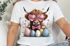 Easter Day Highland Cow Sublimation PNG Product Image 3