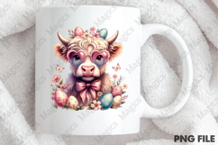Easter Day Highland Cow PNG Product Image 4