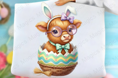 Easter Day Highland Egg Cow PNG Product Image 1