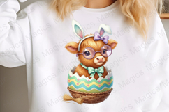 Easter Day Highland Egg Cow PNG Product Image 2