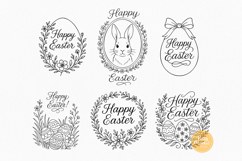 Easter SVG Bundle | Easter Bunny Line Art Clipart Product Image 3