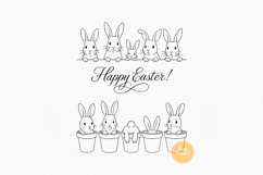 Easter SVG Bundle | Easter Bunny Line Art Clipart Product Image 5
