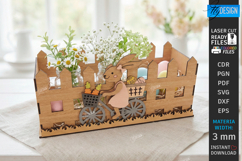 Easter Decor Laser Cut | Spring Floral Box | Easter Basket Product Image 1