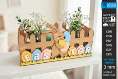 Easter Decor Laser Cut | Spring Floral Box | Easter Basket Product Image 1