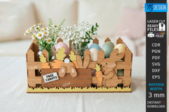 Easter Decor Laser Cut | Spring Floral Box | Easter Basket Product Image 1