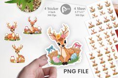 Easter Deer Sticker Product Image 1