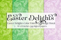 Easter Background, Easter Delights CP Vintage Floral Papers Product Image 1