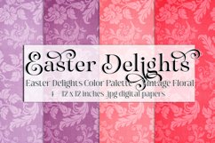 Easter Background, Easter Delights CP Vintage Floral Papers Product Image 1