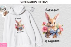 Basket Full of Happiness|Easter Watercolor T Shirt Design Product Image 1