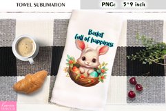 Funny Easter Quotes|Watercolor Kitchen Towel Sublimation Product Image 1