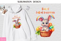 Basket Full of Happiness|Rainbow Easter T Shirt Design Product Image 1