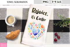 Funny Easter Quotes|Watercolor Floral Heart Towel Design Product Image 1