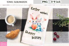 Funny Bunny with Heart|Easter QuotesTowel Sublimation Product Image 1