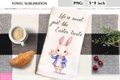 Easter Quotes|Watercolor Bunny Towel Sublimation Product Image 1