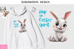 Hop into Easter Spirit|Easter Watercolor T Shirt Design Product Image 1