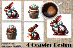 Ester food Coaster Design, sweet dessert PNG Product Image 1