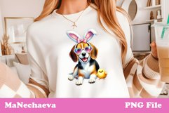 Easter Beagle Sublimation | Cute Dog Clipart PNG Product Image 2