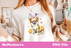 Easter Chihuahua Sublimation | Cute Dog Clipart PNG Product Image 2
