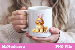 Easter Cavapoo Sublimation | Cute Dog Clipart PNG Product Image 3