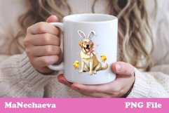 Easter Labrador Sublimation | Cute Dog Clipart PNG Product Image 3