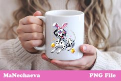 Easter Dalmatian Sublimation | Cute Dog Clipart PNG Product Image 3