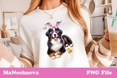 Easter Bernese Mountain Dog Sublimation | Cute Dog Clipart Product Image 2