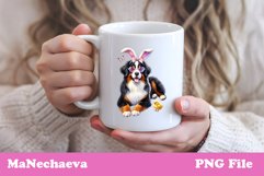 Easter Bernese Mountain Dog Sublimation | Cute Dog Clipart Product Image 3