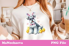 Easter Schnauzer Sublimation | Cute Dog Clipart PNG Product Image 2