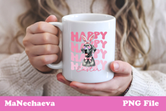 Happy Easter Dog Sublimation | Cute Puppy Spring Design PNG Product Image 2