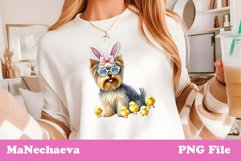 Easter Yorkshire Terrier Sublimation | Cute Dog Clipart PNG Product Image 2