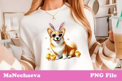 Easter Corgi Sublimation | Cute Dog Clipart PNG Product Image 2